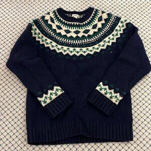 LL Bean fair isle wool sweater
